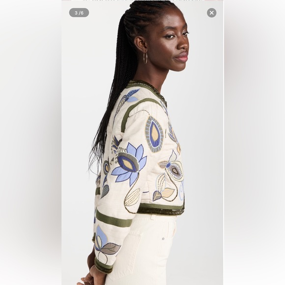 NWT $ 698 Veronica Beard BENICI EMBROIDERED JACKET, Size 8, 100% Silk - Picture 9 of 16